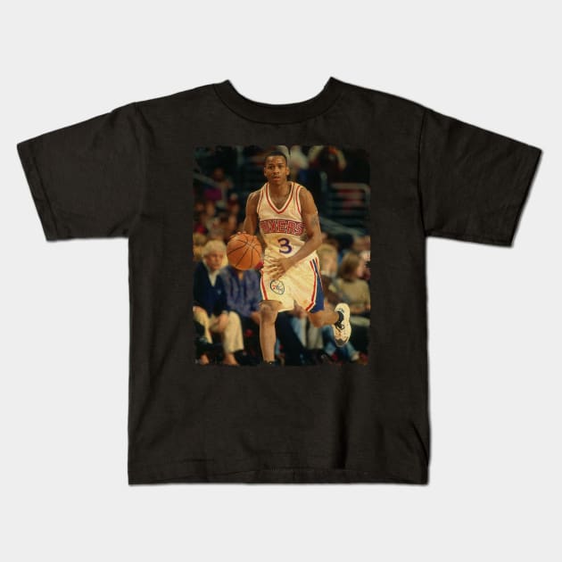 Allen Iverson - Vintage Design Of Basketball Kids T-Shirt by JULIAN AKBAR PROJECT